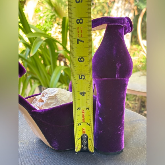 NWOT Gianvitto Rossi 38 Holly mary jane d’orsay velvet platform pumps - Picture 8 of 8